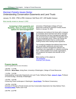 Denman Forestry Issues Series dngerstanginC vonserEation