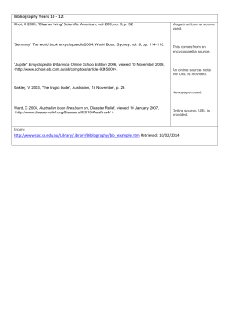 Bibliography Years 10