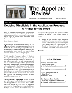 The Appellate Review - State Bar Of Georgia
