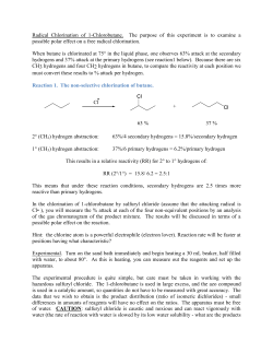 Radical Chlorination of Butane