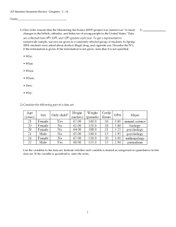 AP Stats 1st Semester Review Ch 1-15.tst