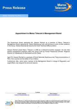Press Release - Maroc Telecom
