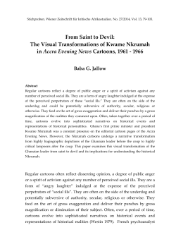 From Saint to Devil: The Visual Transformations of Kwame Nkrumah