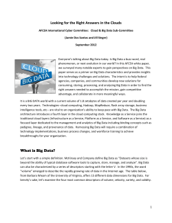 Looking for the Right Answers in the Clouds