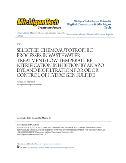 selected chemoautotrophic processes in wastewater treatment: low
