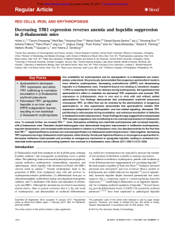 Decreasing TfR1 expression reverses anemia and hepcidin