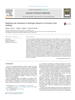 Modeling and simulation of hydrogen behavior in