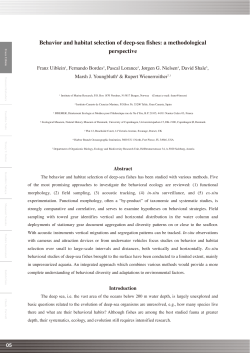 Behavior and habitat selection of deep