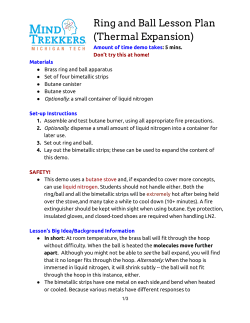 Ring and Ball Lesson Plan (Thermal Expansion)