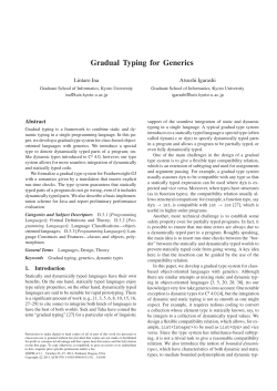 Gradual Typing for Generics