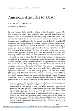American Attitudes to Death - Cambridge University Press
