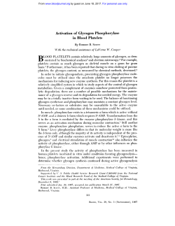 Activation of Glycogen Phosphorylase in Blood