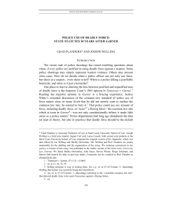 police use of deadly force: state statutes 30