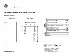 GTS10AAM – GE 9.8 Cu. Ft. Top-Freezer Refrigerator