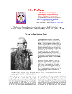 Redbeds 2001  - Department of Earth and Planetary Sciences