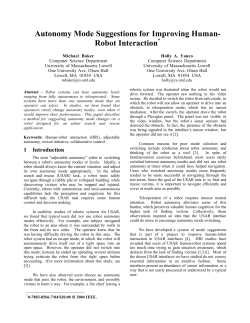 Autonomy Mode Suggestions for Improving Human