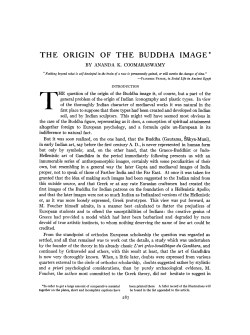 The Origin of the Buddha Image