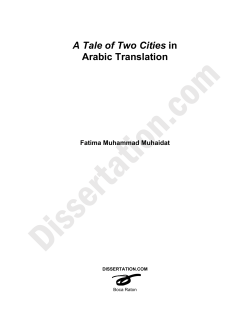 A Tale of Two Cities in Arabic Translation