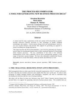 a tool for generating new business process ideas