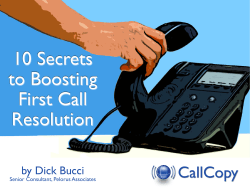 10 Secrets to Boosting First Call Resolution