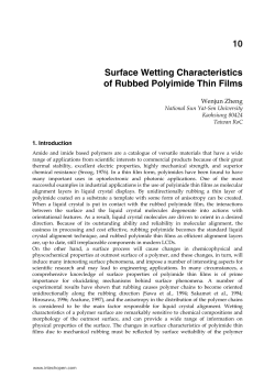 Surface Wetting Characteristics of Rubbed Polyimide