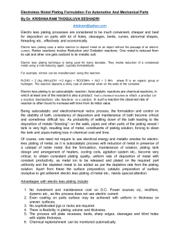 Electroless Nickel Plating Formulation For Automotive And