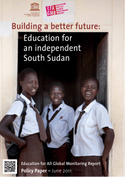 Education for an independent South Sudan