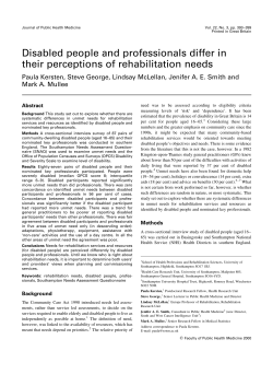 Disabled people and professionals differ in their