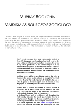 murray bookchin marxism as bourgeois sociology