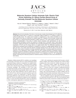 Molecular Quantum Cellular Automata Cells