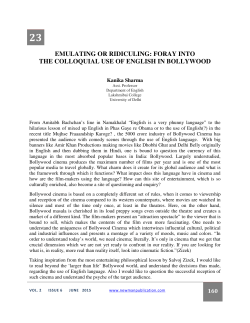 emulating or ridiculing: foray into the colloquial use of english in