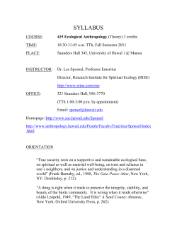 Ecological anthropology is a mature topical specialization that