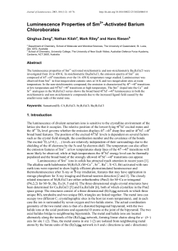 Luminescence Properties of Sm -Activated Barium