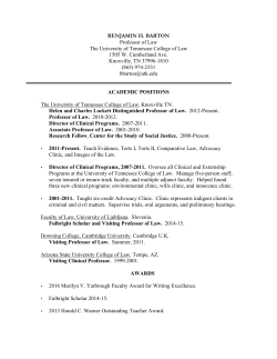 CV - University of Tennessee College of Law