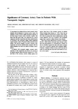 Significance of coronary artery tone in patients with