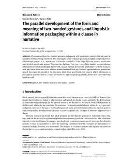 The parallel development of the form and meaning of