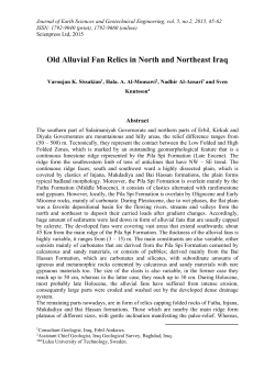Old Alluvial Fan Relics in North and Northeast Iraq