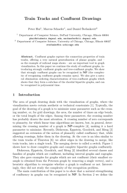 Train Tracks and Confluent Drawings