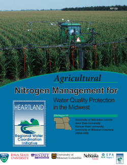 Agricultural Nitrogen Management for Water Quality