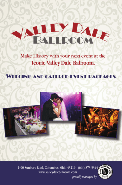 Make History with your next event at the Iconic Valley Dale Ballroom.