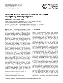 Iodine and bromine speciation in snow and the effect of