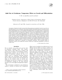 Adult Size in Ectotherms: Temperatures Effects on Growth and
