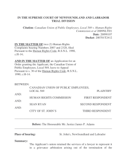 Canadian Union of Public Employees, Local 569 v. Human Rights