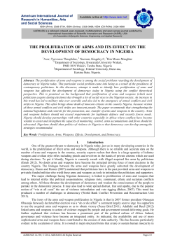 the proliferation of arms and its effect on the development of