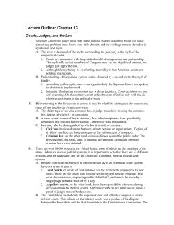 Courts, Judges, and the Law
