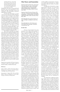 Film Theory and Enunciation