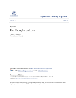 Her Thoughts on Love - NSUWorks