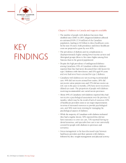 key findings - Diabetes Canada
