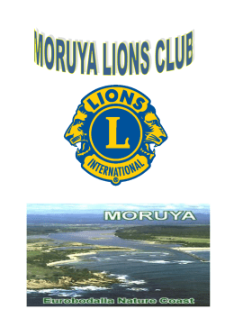 Moruya Lions Club Bulletin Jan / Feb 2015