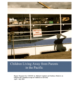 Children Living Away from Parents in the Pacific
